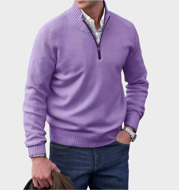 Malik - Pull Chic avec Fermeture Éclair