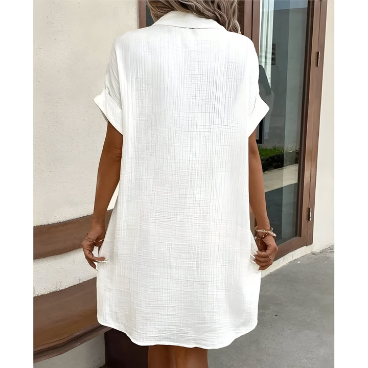 Carline™ | Robe d'Été en Coton avec Col Élégant