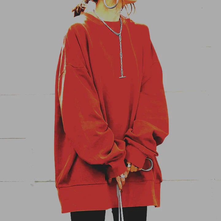 Nova - Pull Oversize à Col Rond pour Femmes