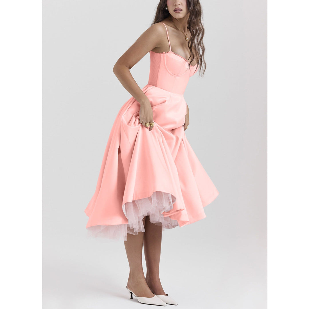YLIANA | Robe Midi d'Été Romantique