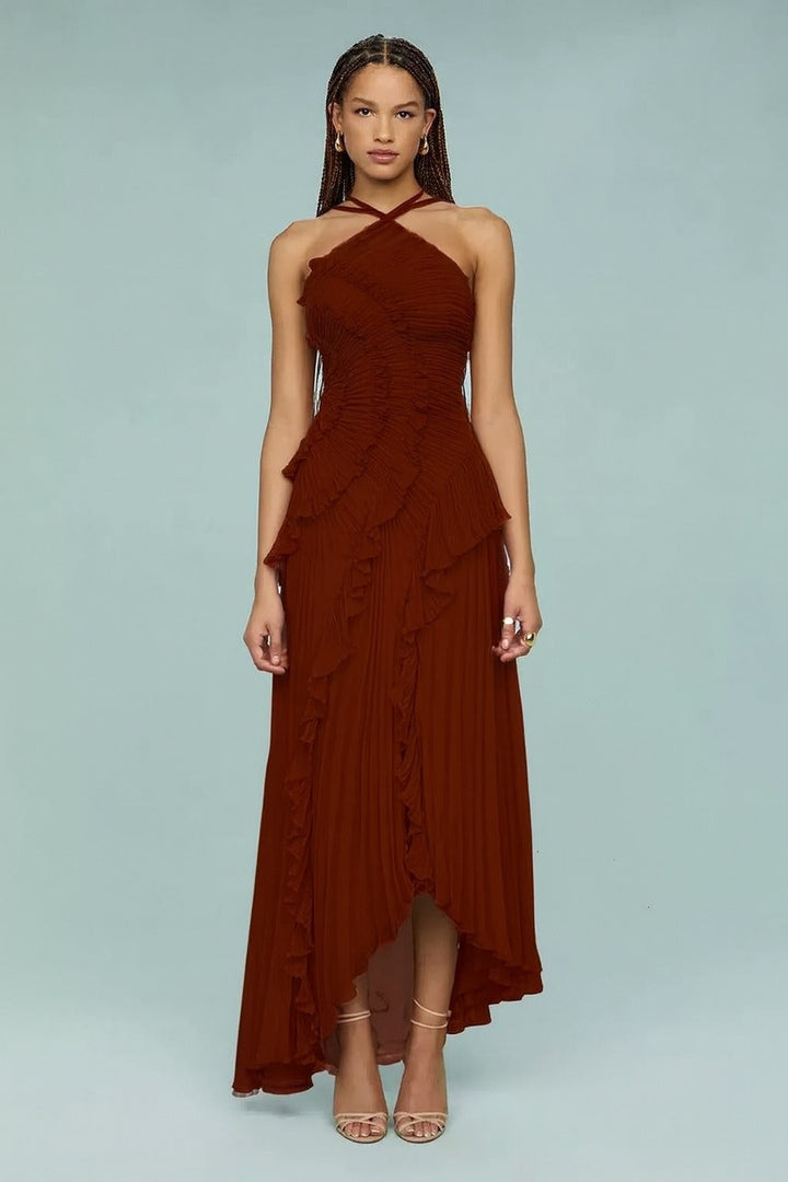 LIYANA | Robe à volants spirales