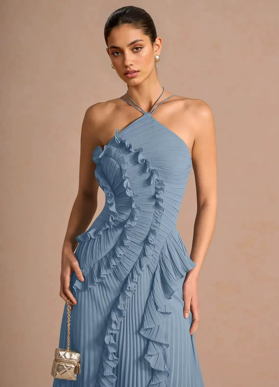 LIYANA | Robe à volants spirales