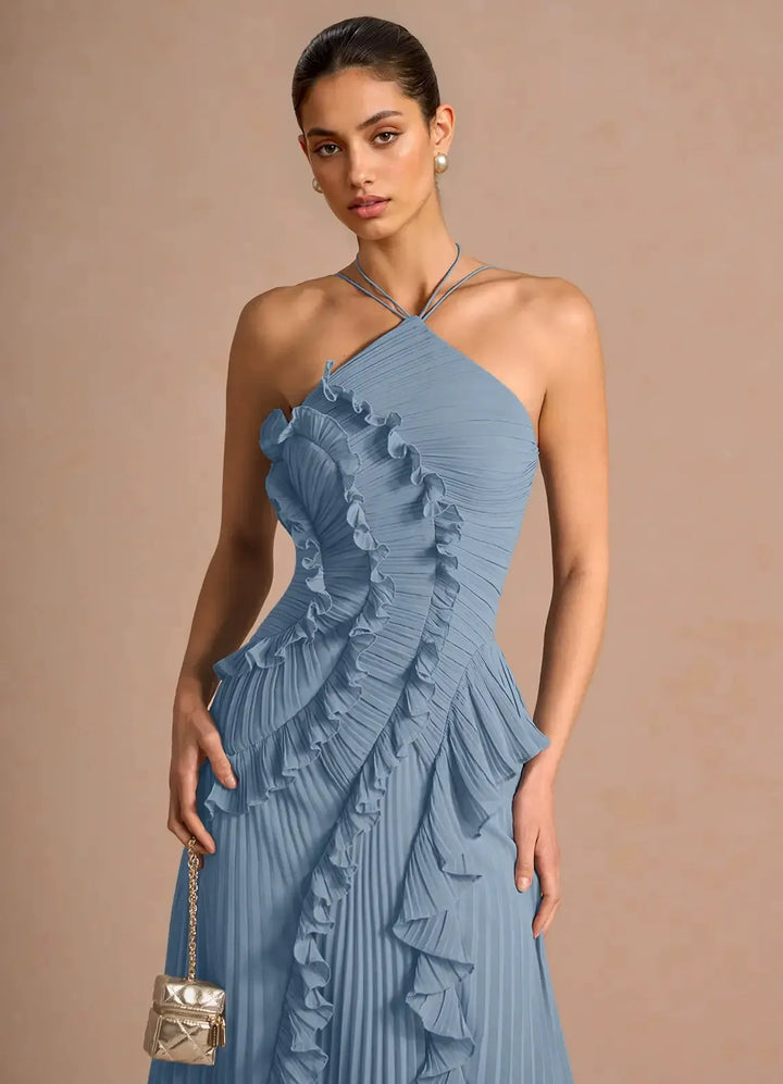 LIYANA | Robe à volants spirales