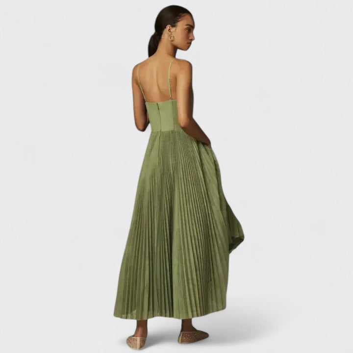 Isabella | Robe Midi Premium en Tulle Plissé