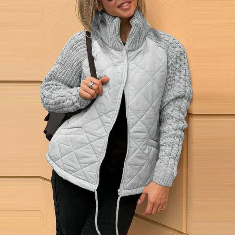 Mara | Veste matelassée avec manches en tricot