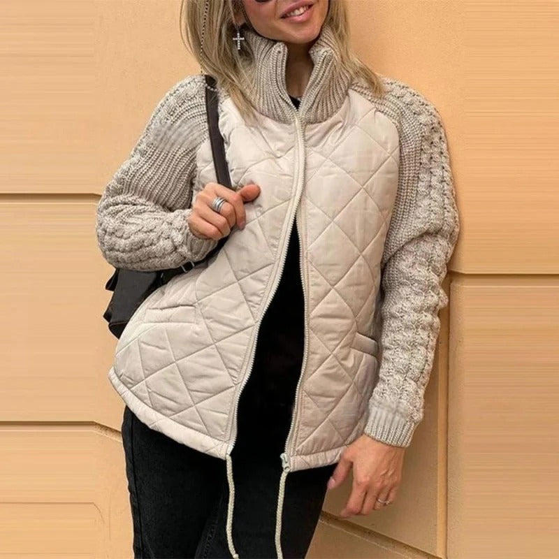 Mara | Veste matelassée avec manches en tricot