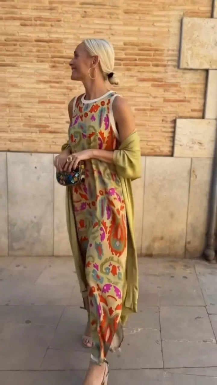 Martha | Robe fluide avec châle
