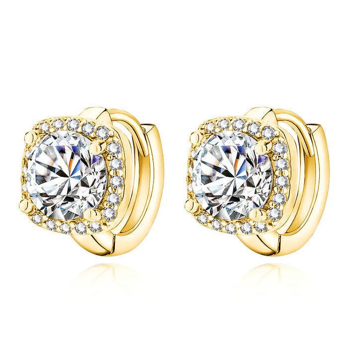 Boucles d'oreilles carrées Chic Nadine en or