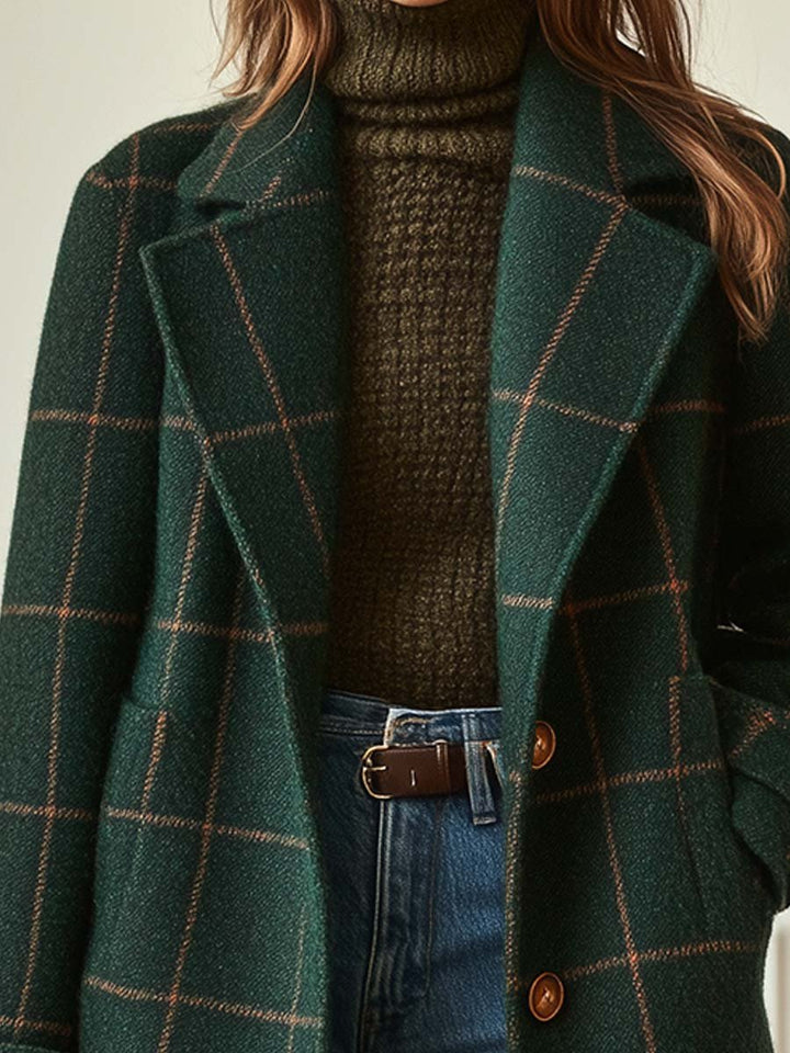 Valeria | Manteau Élégant à Carreaux