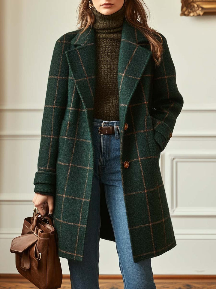 Valeria | Manteau Élégant à Carreaux