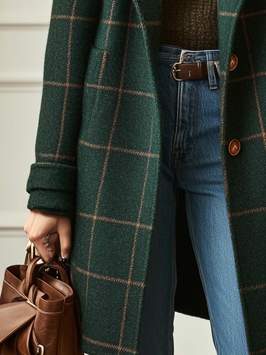Valeria | Manteau Élégant à Carreaux