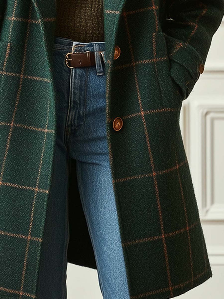 Valeria | Manteau Élégant à Carreaux