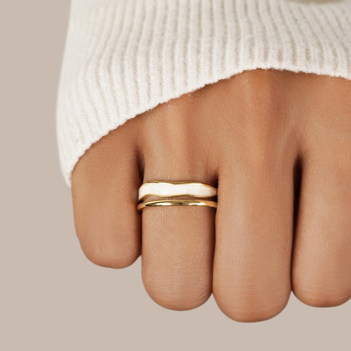 Bague Dorée Sahara avec Couches