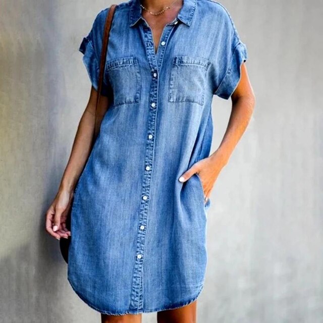 Elvire™ | Denim Shirt Dress