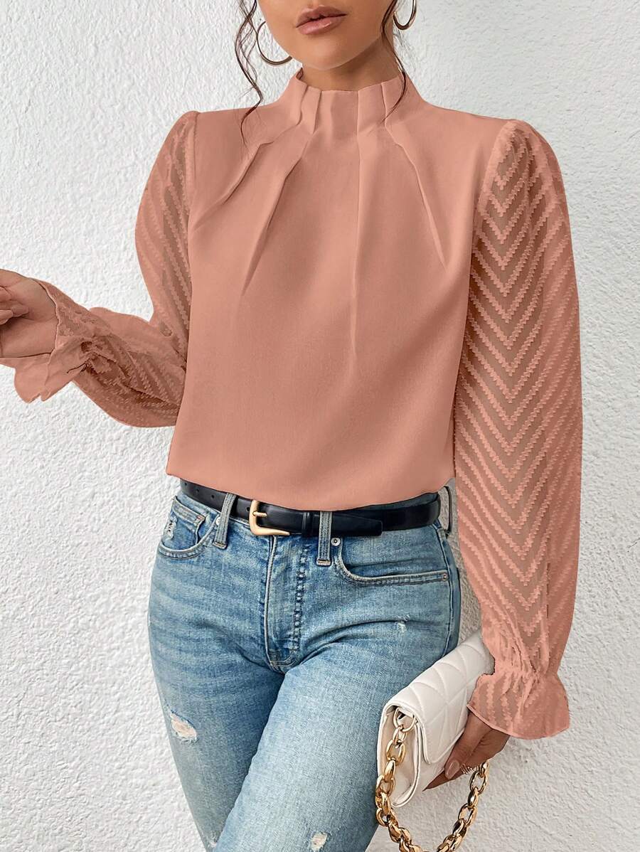 Nathalie™ | Blouse élégante avec manches plissées