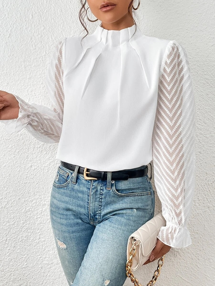 Nathalie™ | Blouse élégante avec manches plissées