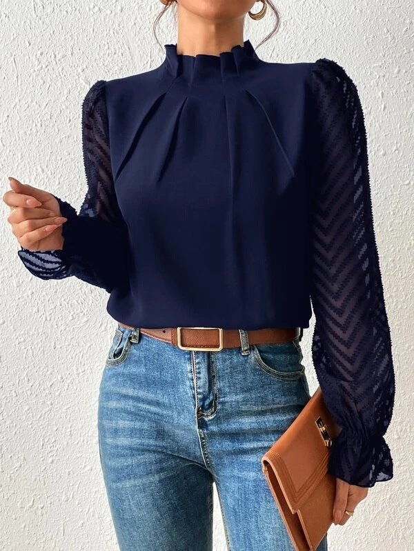 Nathalie™ | Blouse élégante avec manches plissées