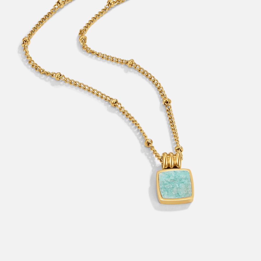 Collier Lucia avec pendentif vert