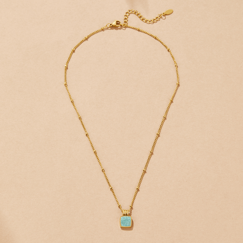 Collier Lucia avec pendentif vert