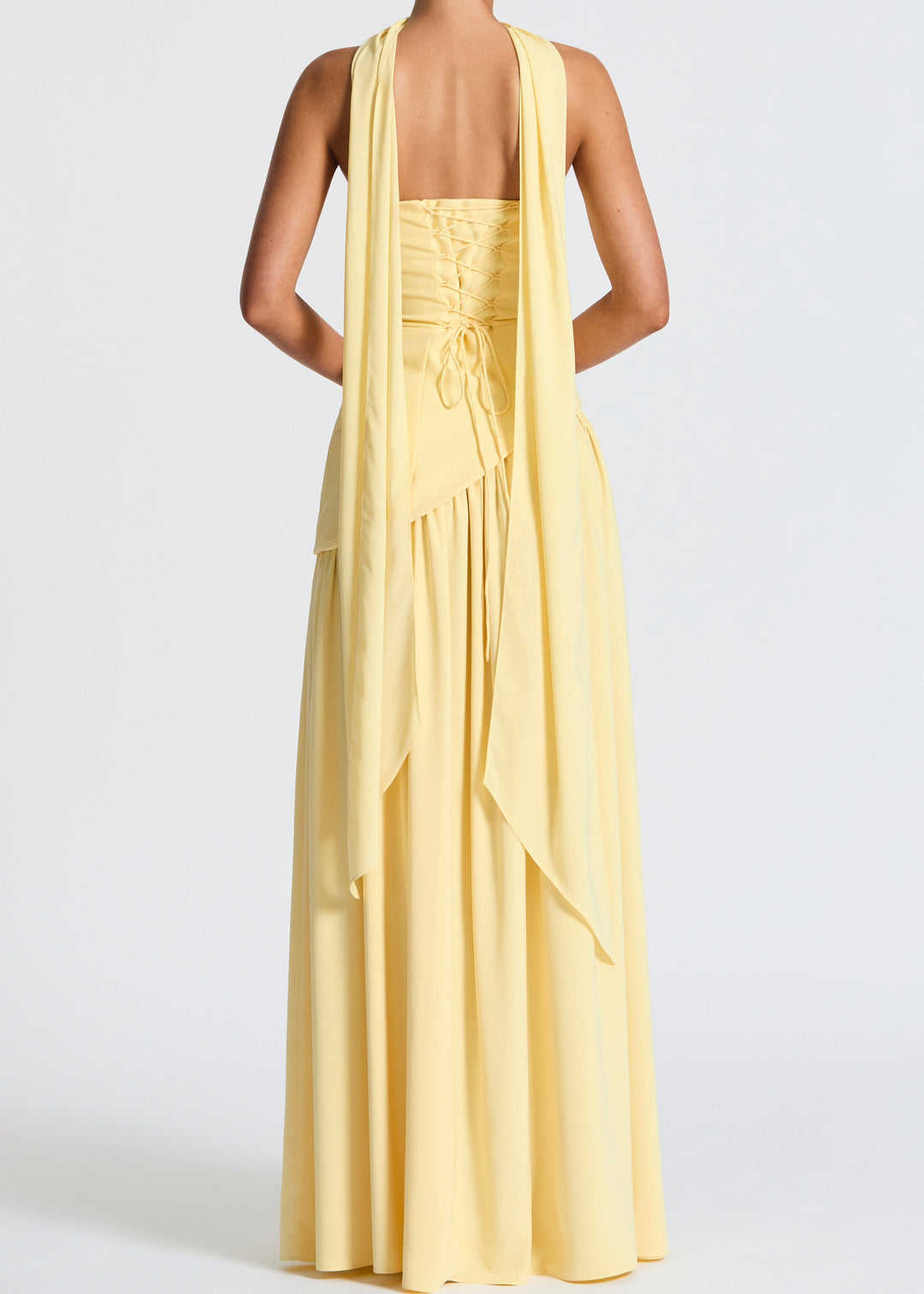 LINA | Robe Maxi Sans Bretelles avec Fente Haute