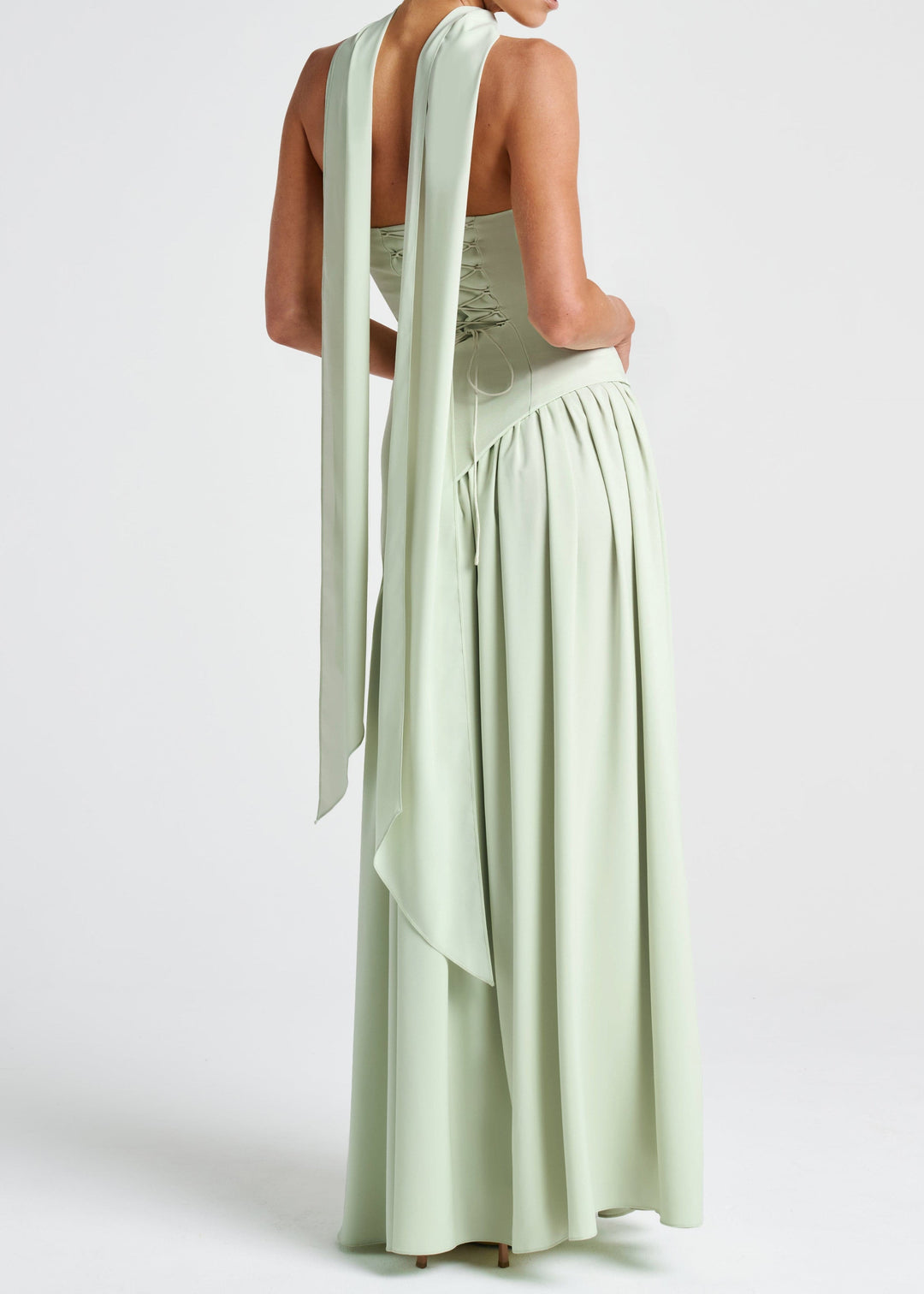 LINA | Robe Maxi Sans Bretelles avec Fente Haute