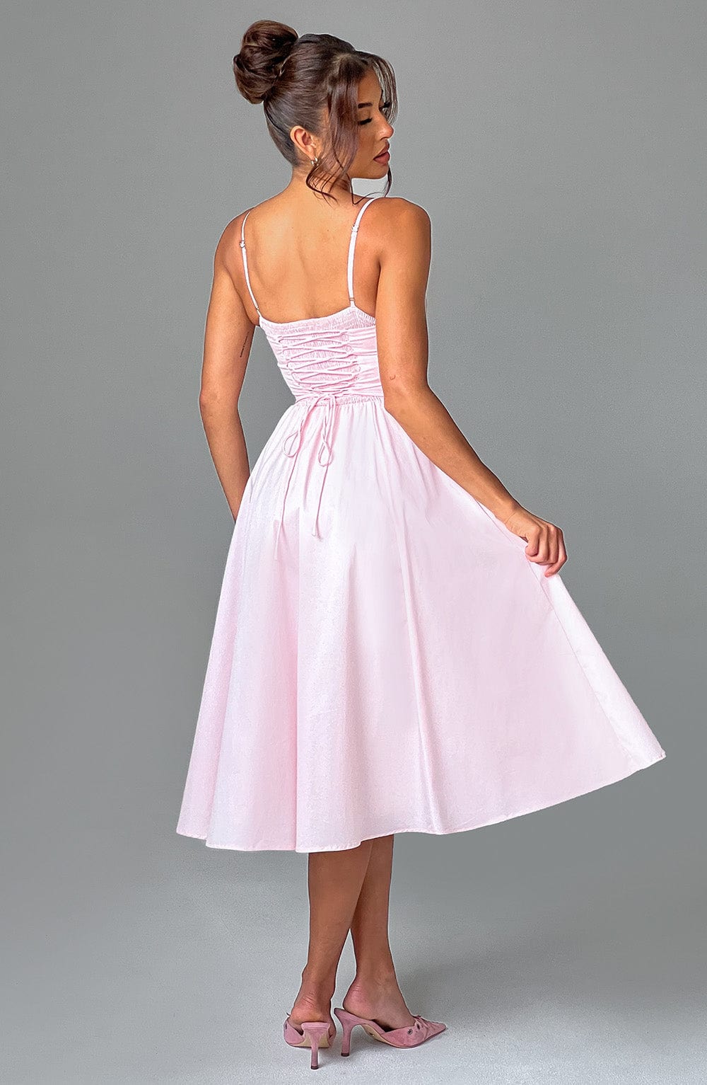 MAILEEN | Robe Midi Élégante en Style Corset