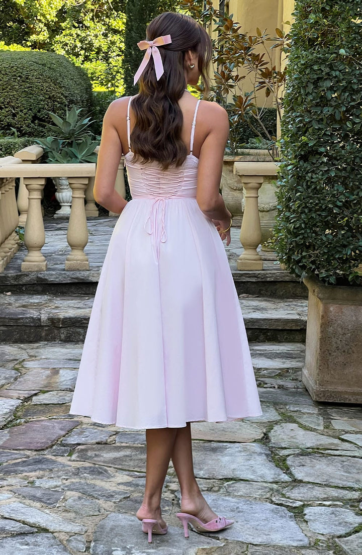 MAILEEN | Robe Midi Élégante en Style Corset