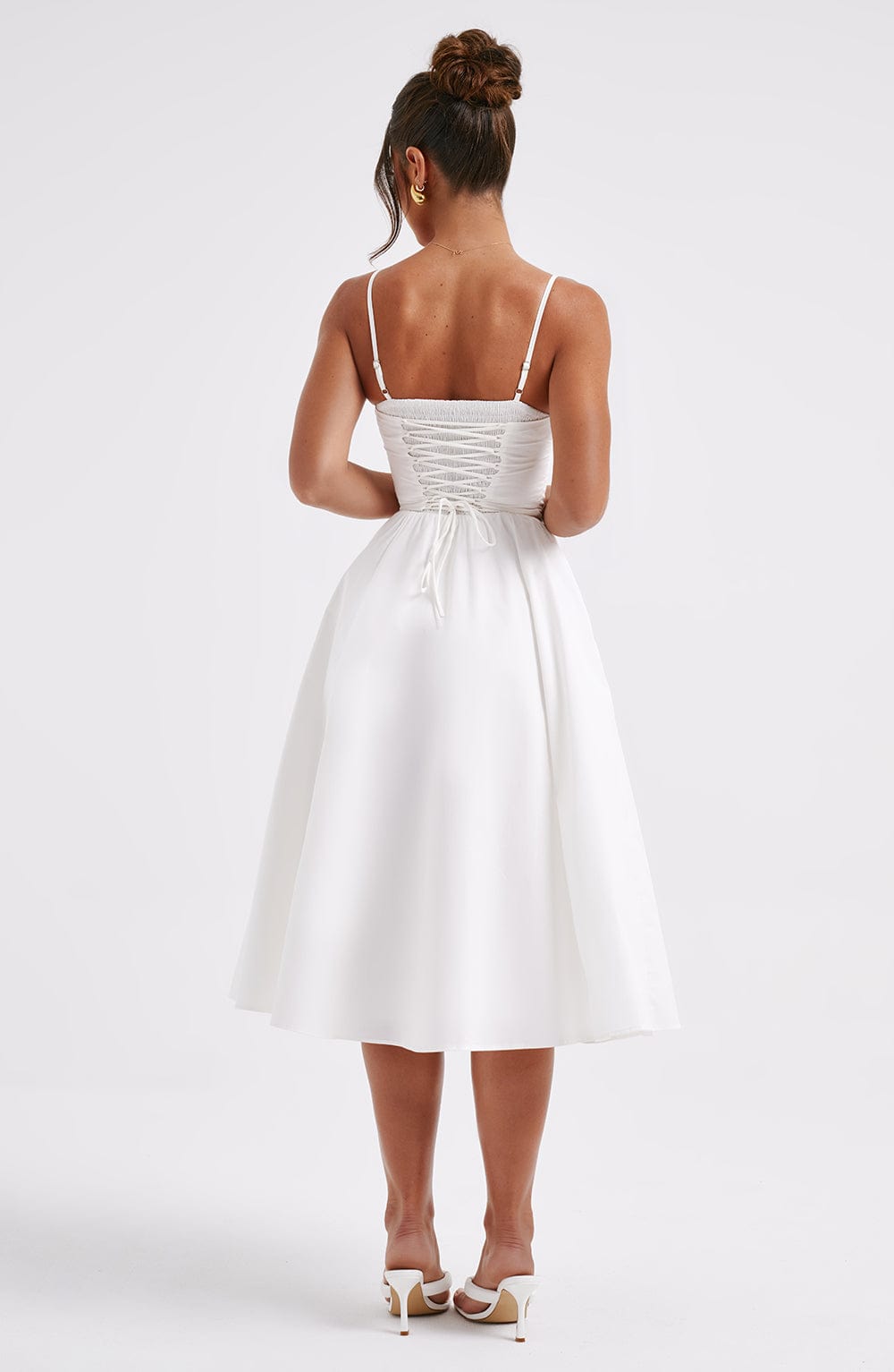 MAILEEN | Robe Midi Élégante en Style Corset