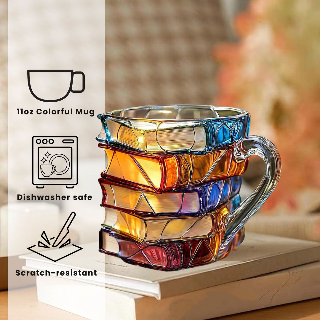 Mug 3D fait main "Le bonheur de lire" – original