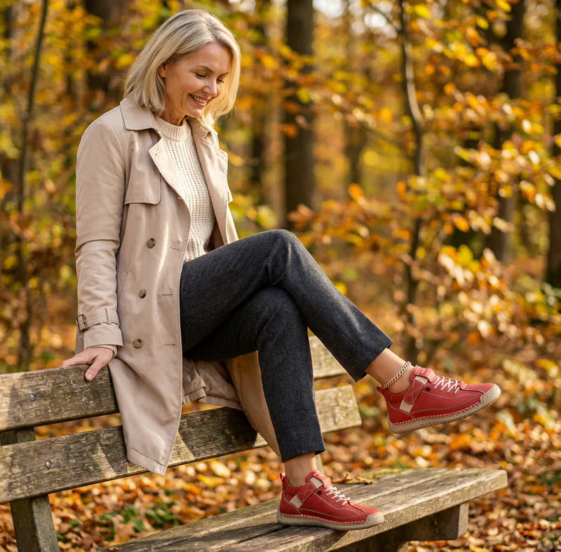 Gisela - Chaussures orthopédiques confortables effet cuir