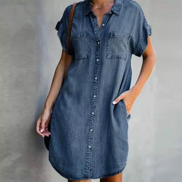 Elvire™ | Denim Shirt Dress