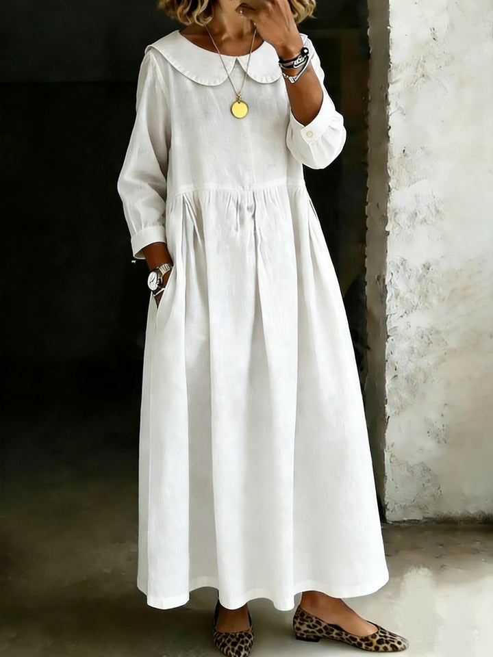Melissa | Robe en denim à manches longues avec col rond