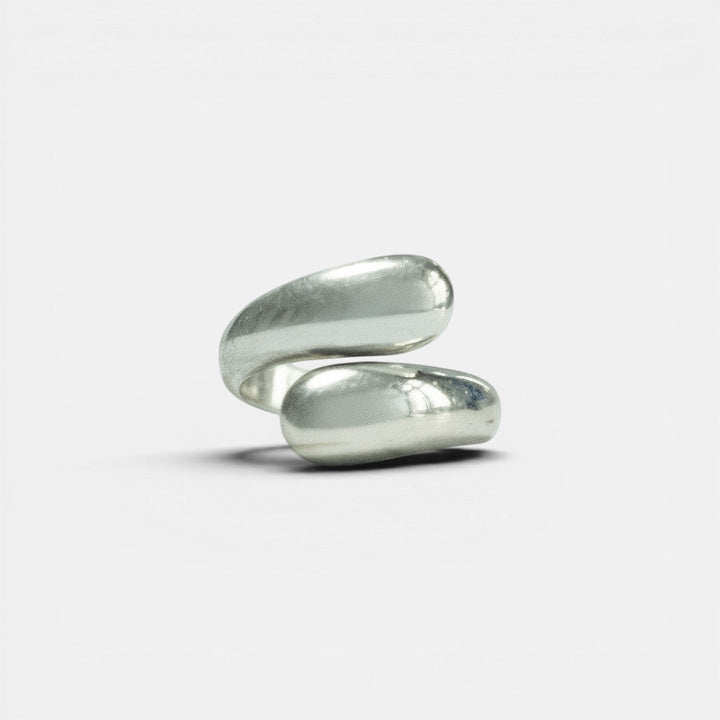 Bague Chunky ouverte en argent sterling massif 925 – ajustable en taille, fait à la main