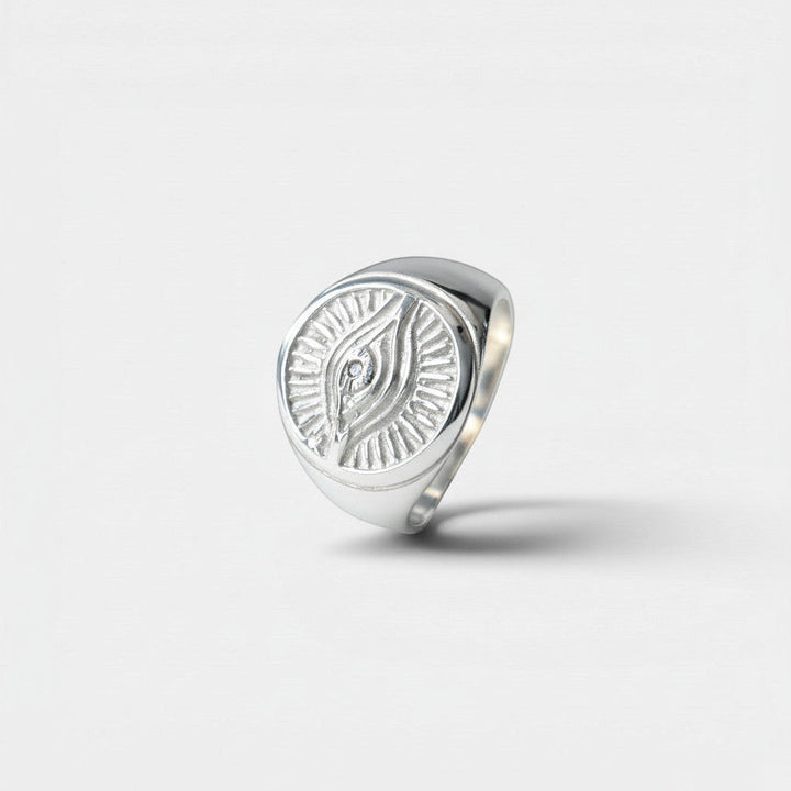 Bague Sceau Horus 925 Argent Sterling fait main