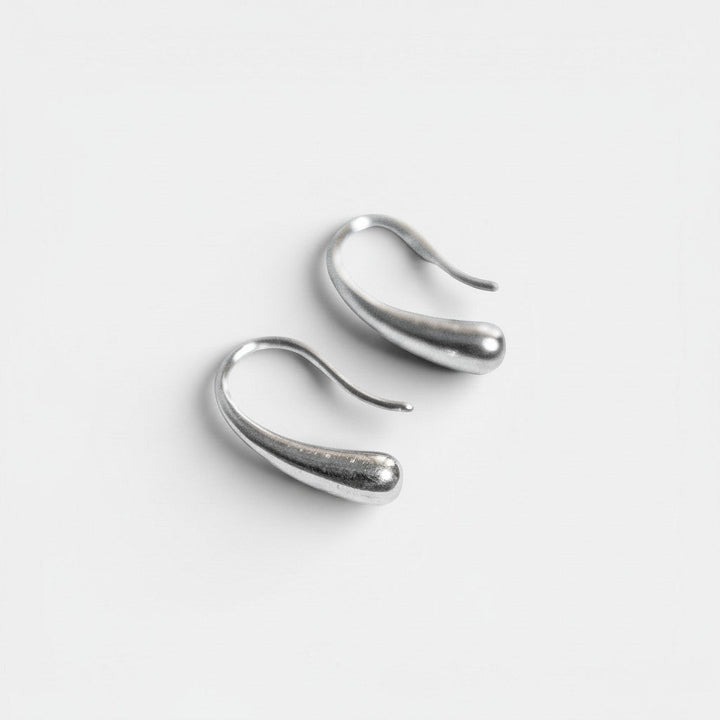 Boucles d'Oreilles en Argent Organique – Forme Sculpturale en Argent Sterling 925