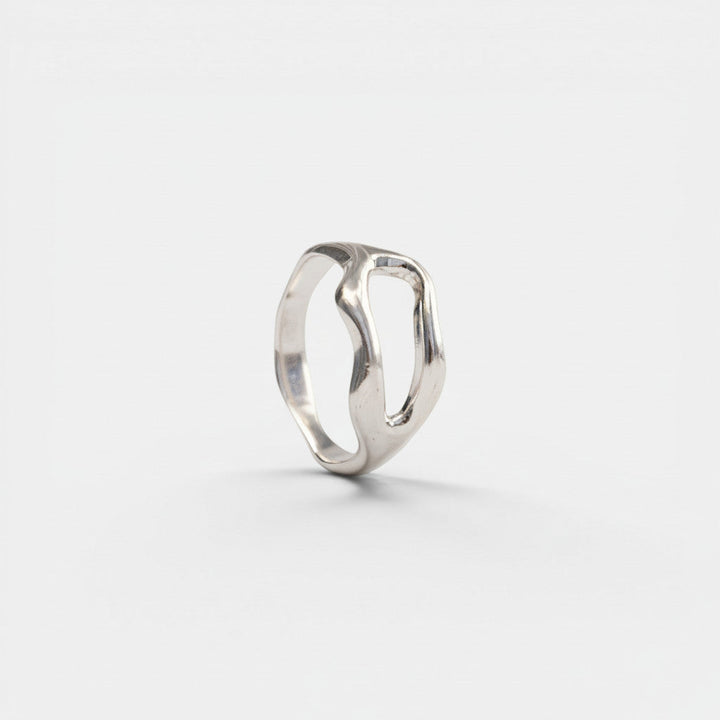 Bague organique en argent sterling 925 – fait main