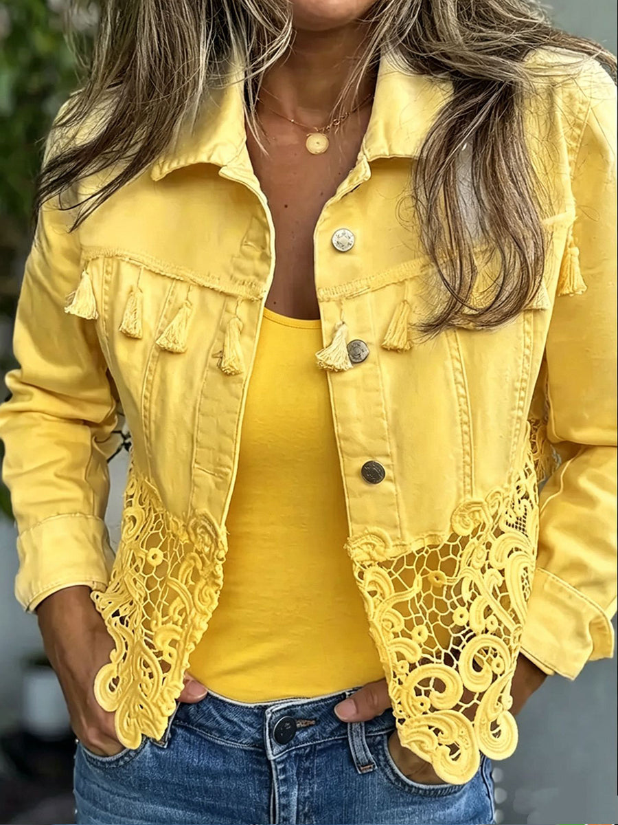 Brooklyn | Veste à Franges et en Dentelle
