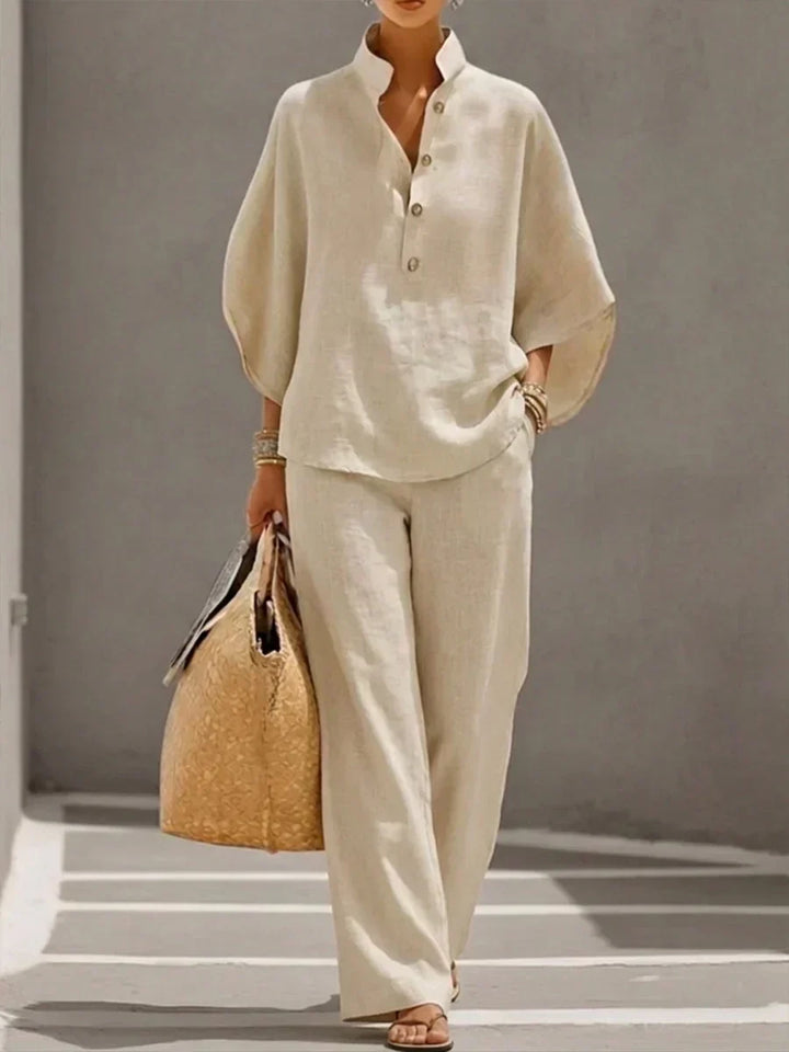 Sophie | Ensemble premium respirant avec manches chauve-souris et pantalon large