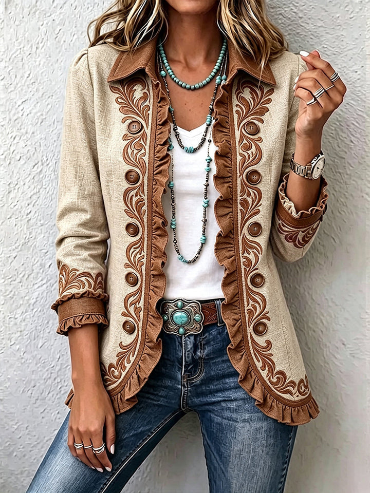 Scarlett | Veste Boho Vintage à Froufrous