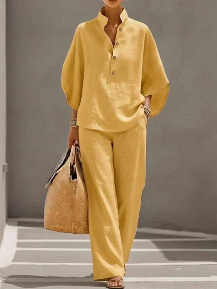 Sophie | Ensemble premium respirant avec manches chauve-souris et pantalon large