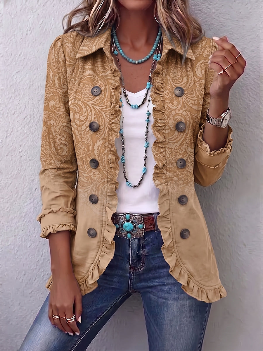 Chloe | Veste à volants avec motif occidental