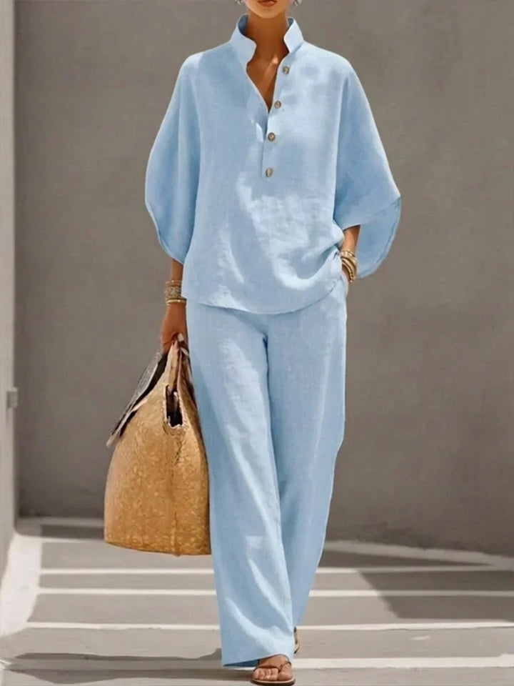 Sophie | Ensemble premium respirant avec manches chauve-souris et pantalon large