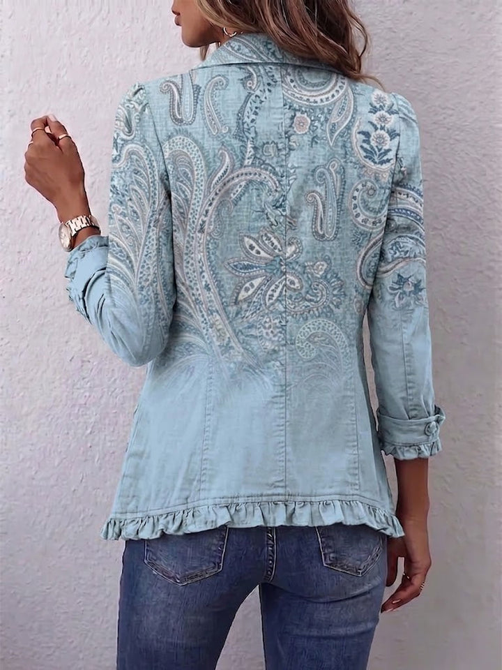 Isabella | Veste à volants avec imprimé paisley vintage