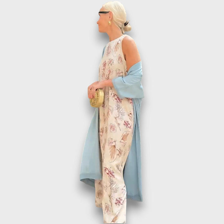 Elveria - Maxi Robe avec Cardigan
