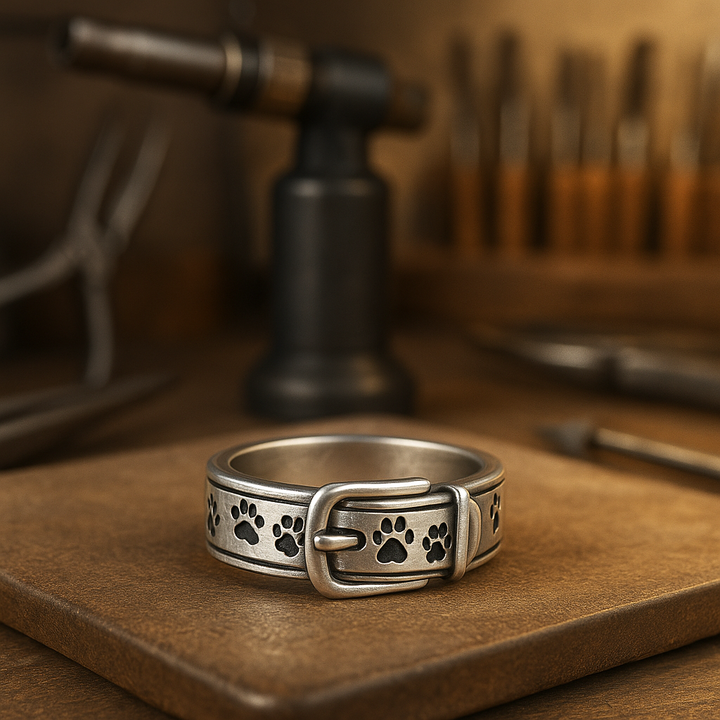 Bague Collier Inspirée des Chiens, Mignonne et Élégante