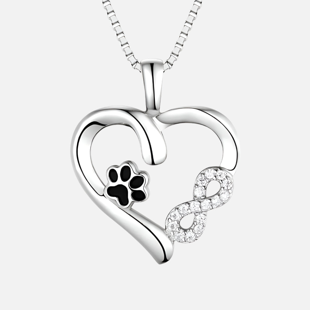 Collier Patte et Cœur avec Charm Infini