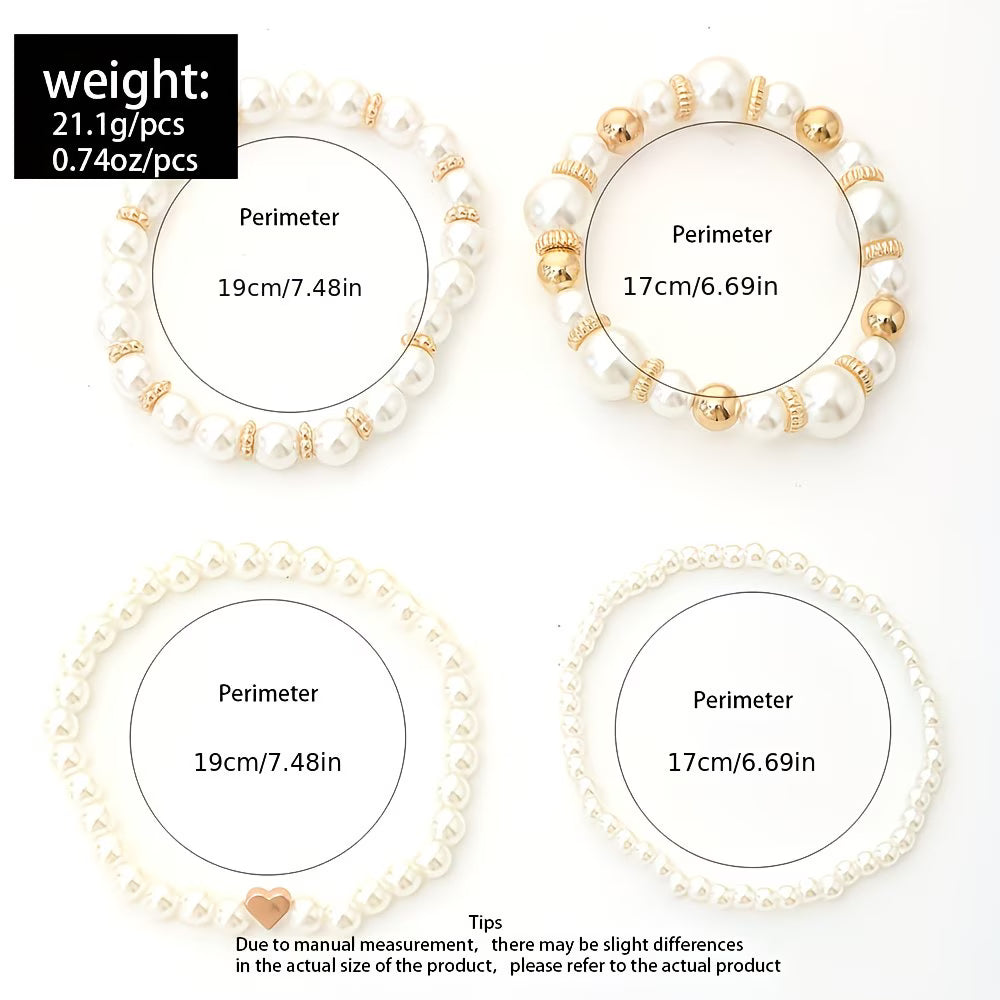 Ensemble de bracelets en perles empilables de 4