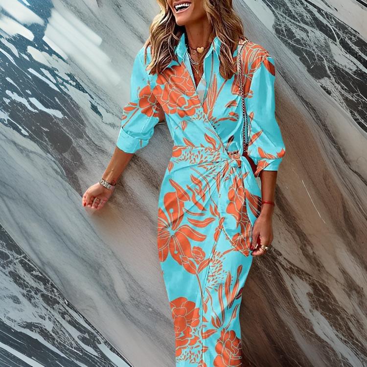 Laurine™ | Printed Wrap Dress