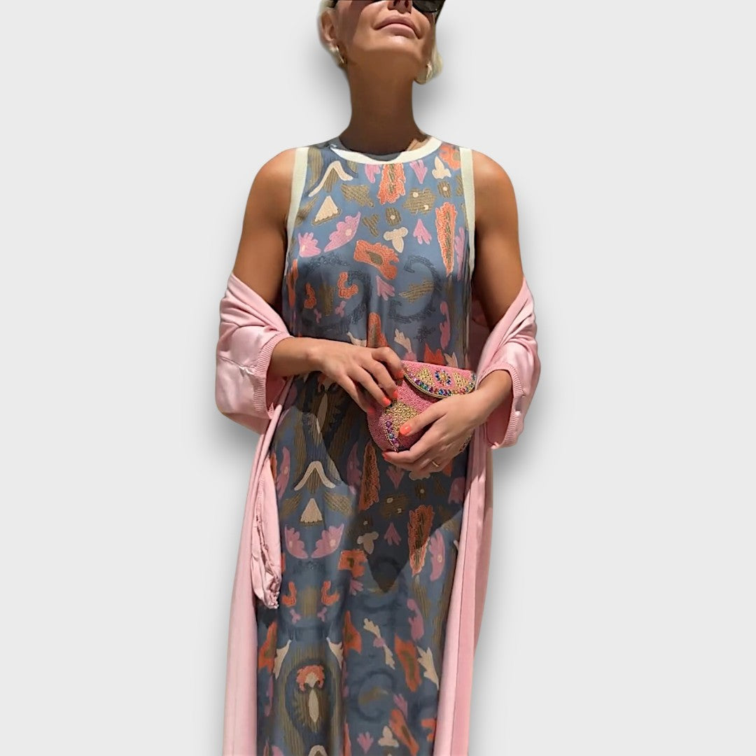 Elveria - Maxi Robe avec Cardigan