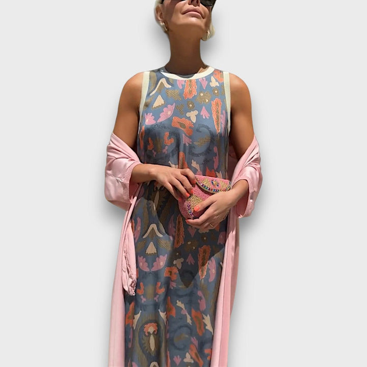 Elveria - Maxi Robe avec Cardigan
